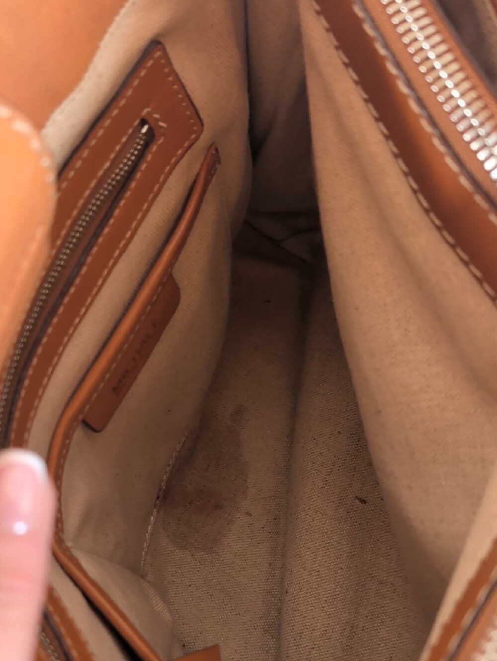 Vintage MICHAEL Michael Kors Tan Leather Tote with Front Zips & Dustbag - Picture 10 of 13